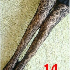 Strumpbyxor med blommigt mönster