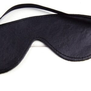 Svart Kinky Läder ögonbindel